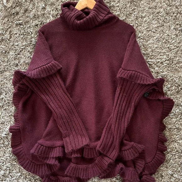 GEORGE Size 1X Sweater/poncho, ruffle detailing, EUC - Picture 5 of 8